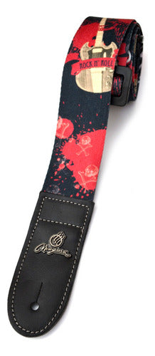 Magma 100% Polyester Guitar Strap Rock (07MS01) 0