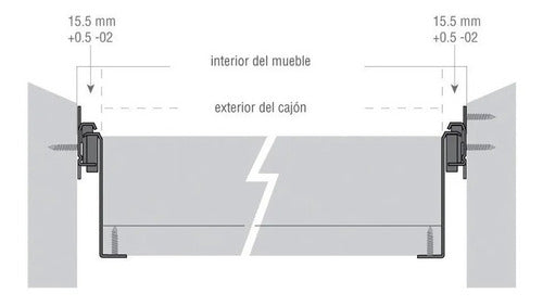 Rotech Z Lateral Metalico X 10 U Chapa 150x500 Bco Corredera 1