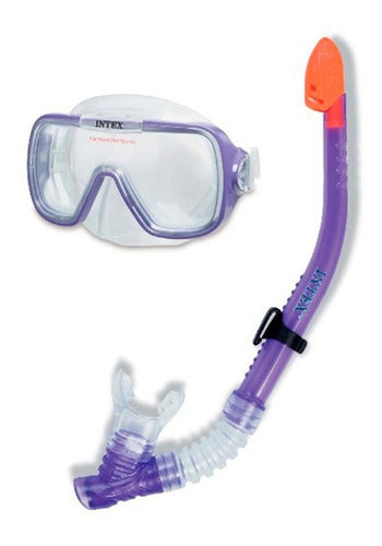 Máscara Para Buceo Set Con Snorkel Wave Rider Adulto  Intex 0