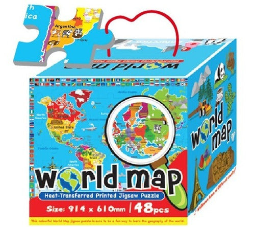 Sunta Alfombra Infantil Goma Eva Encastrable Mapa Del Mundo 48 Pcs 1