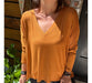 Las Dos Floras Wide V-Neck 3/4 Sleeve Top 5