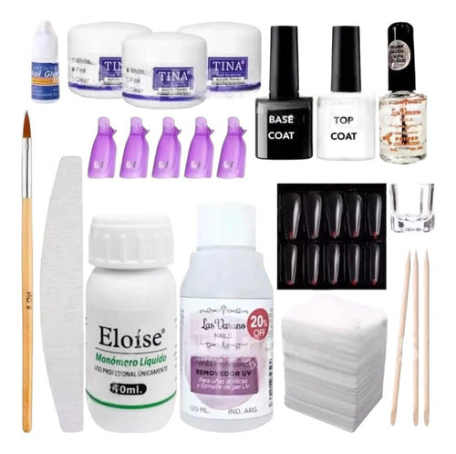 Beautifull Regalos Kit Uñas Esculpidas Acrilicas Removedor Polimero Base Top 0