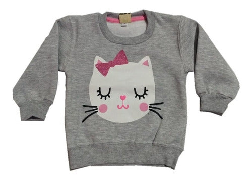 Croqui Croqui Baby Girl Kitty Sweater, Fleece Cotton, Winter, Quality 0