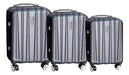 Set of 3 Rigid Suitcases (20+24+28 Inches) Expandable 102 - Black 15
