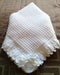 La Tiendita de Nidia Mantilla Manta Bebé Blanca Tejida Crochet Invienrno 1