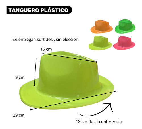 Genérica Combo Gorros Fluo 25 Personas Solo Gorros Sombrero Galera 4