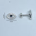 Wadaba 925 Silver Open Style Earrings with Turkish Eye and Cubic 1