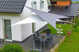 Toldo Vela Decorativa Triangular Gris 98% 2.5m X 3.5m X 3.9m 6