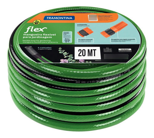 Kit 2 Mangueiras De Jardim 20m Com Esguicho Flex Tramontina 0