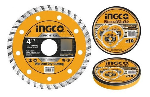 Disco Turbo Lata X 10 4 1/2 X 22.2mm Ingco - Ynter  Industri 0