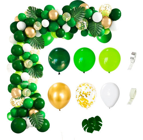 100 Art Arco Organico Verde Globo Selva Granja Animal Deco 3