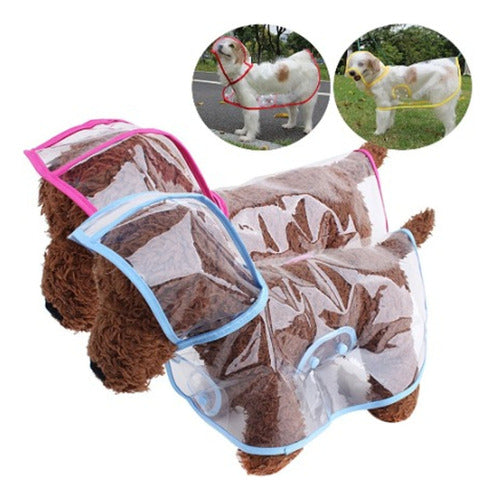 SOLO PARA VOSS Piloto Capa Lluvia Impermeable Mascotas Transparente Talle 8 6