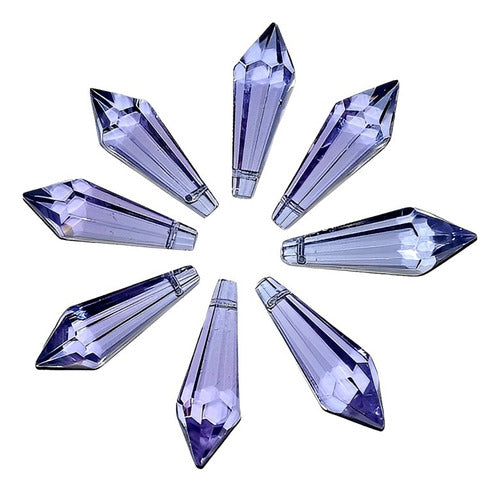 Silant 8 Prisms 4 cm Lilac Crystal Pendants Deco Chic 0