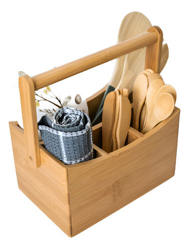 Organizador  Valsen  Cubiertos / Utensillos L De Bamboo 0