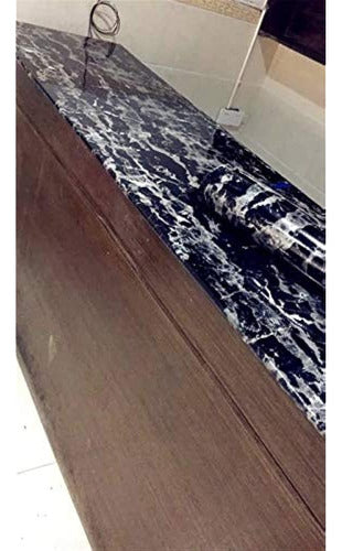 Yancorp Black Granite Wallpaper Marble Counter Top Film Vini 2