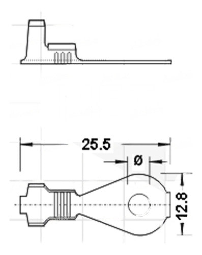 Elumiled 400 Terminales Ojal 12.8mm Int 6.2mm 2.5-6mm2 Electronica 1