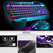 KUIYING Wireless Gaming Keyboard and Mouse with Purple LED Backlighting 2