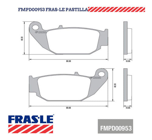 Pastilla De Freno Fras-le Fmpd00953 Honda Cb 150 Invicta 1