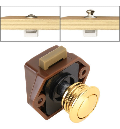 Fechadura De Gaveta Dourada Tipo Push Para Trailers, Iate/ia 0