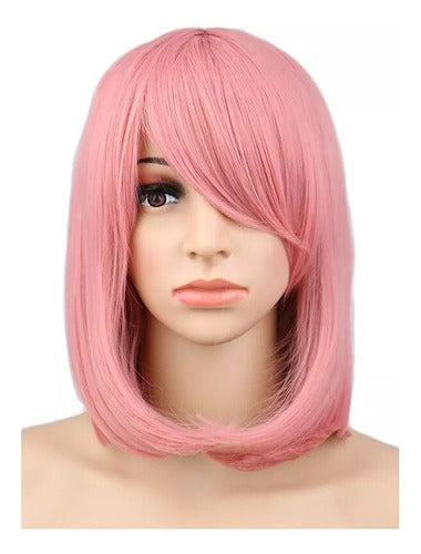 Short Burgundy Kanekalon Cosplay Carre Wigs for Daily Use 9