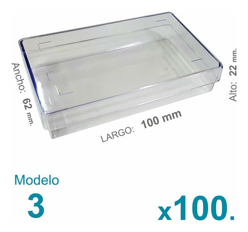 Cajas Para Tarjetas Personales N° 3 Plásticas Acrilicas X100 1