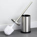 Chromed Toilet Brush Brush - Long Handle Plastic Bristles 1