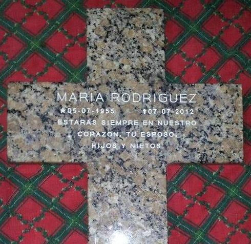 Engraved Granite Marble Cemetery Cross 18x30 1