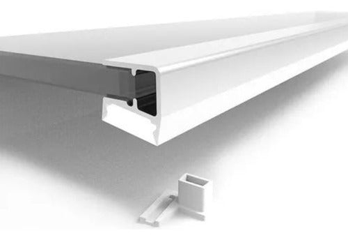 Aluminum Profile PV8 for Glass Shelf and LED Strips x 1m 3