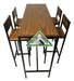 MuebleriaIndustrialUy Breakfast Table Set with Four Chairs - Wood and Iron 0