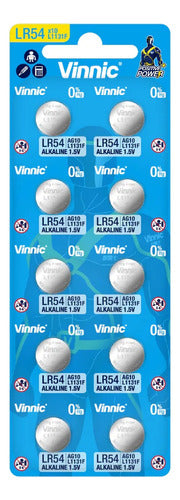 Vinnic Pack of 20 Button Batteries L1131F LR54 AG10 189 LR1130 2