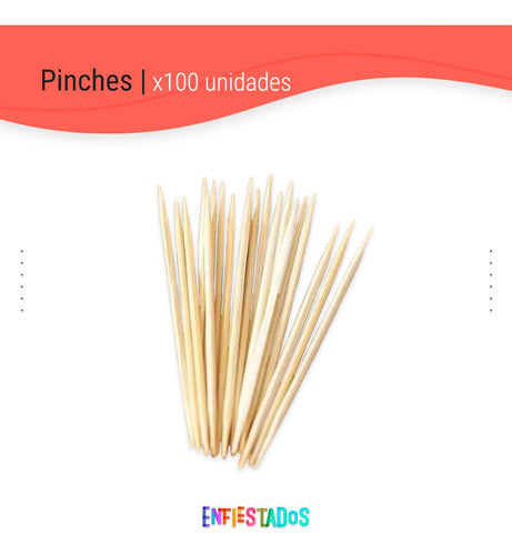 Enfiestados Premium Wooden Toothpicks Individual X300 2