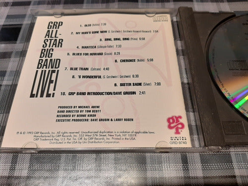 Dave Grusin - Grp All Star Big Band - Cd Importado Impecable 3