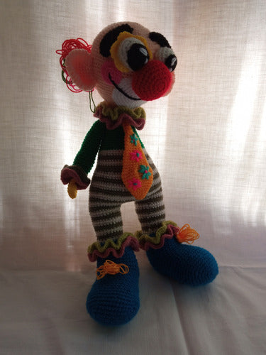 Handmade Clown Amigurumi Doll Knitted Cuddle Toy 2