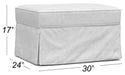 Custom Slipcover Replacement - Ottoman Cotton Replacement Cover 1