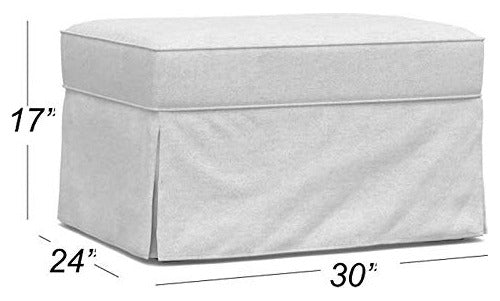 Custom Slipcover Replacement - Ottoman Cotton Replacement Cover 1