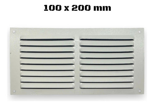 LOCKVAK White Ventilation Grille with Mosquito Net 100x200 0