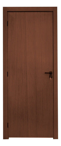 Kit Porta De Madeira Lisa 215x64cm Batente 10cm Mdf Cg 2