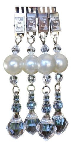 Luciano Dutari Casa - Set of 8 Pearl and Fringe Table Weights 0