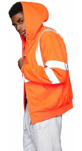 Fashion Nova Reflective Cotton Jacket Orange 1