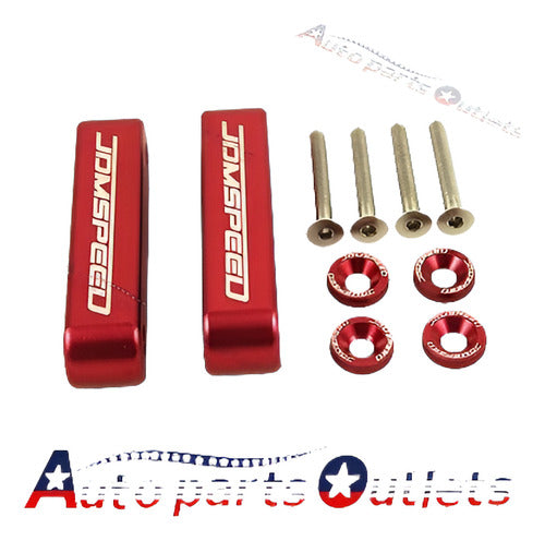 JDMSPEED Red Vertical Spacer Kit + Bolts + Washers 0