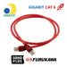 Kit 20 Un Cabo De Rede 50cm Cat6 Furukawa Rj45 Vermelho Giga 2