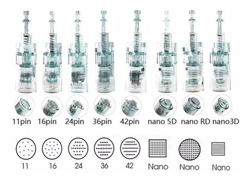 Dermapen Cartridge Needles 12, 24, 36, 42 & Nano X3u Bundle Deal 45