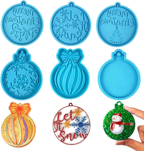 Christmas Resin Silicone Molds 6 Pieces 0
