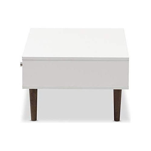 Baxton Studio Gemini  Mesa De Centro Moderna De Madera Blanc 1