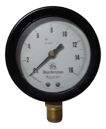 TPM Manometer 0-16 Kg Box 100 Mm Stainless Steel Suitable for Steam 0