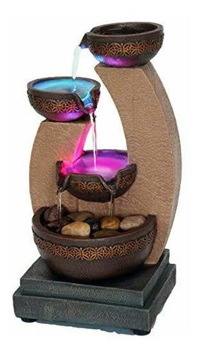 Nature's Mark - LED Fountain with 28 cm Height and Natural Stones, 4 Levels 0