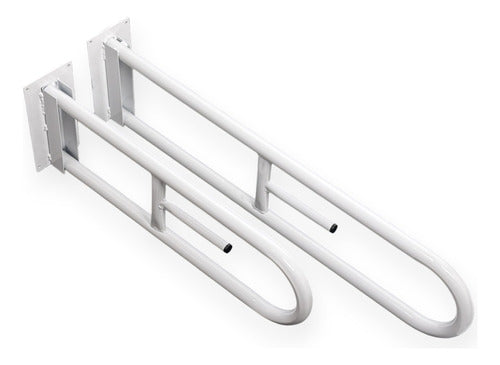 Romano Fixed Safety Grab Bar with Toilet Paper Holder 60 + 80cm X2 0