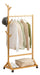 Circuit Wooden Clothes Rack with Wheels Natural Color 60x35x155 Cm 0