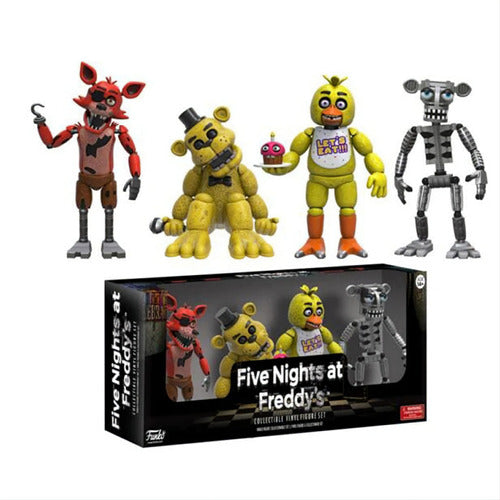 Fnaf Figures Toy x 4 Chica Mr Cupcake Foxy Golden Freddy 1