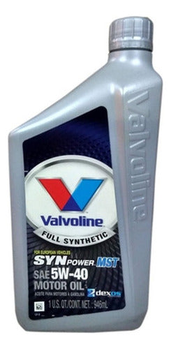 Aceite 5w40 Sintético 0.946 Litros Valvoline 0